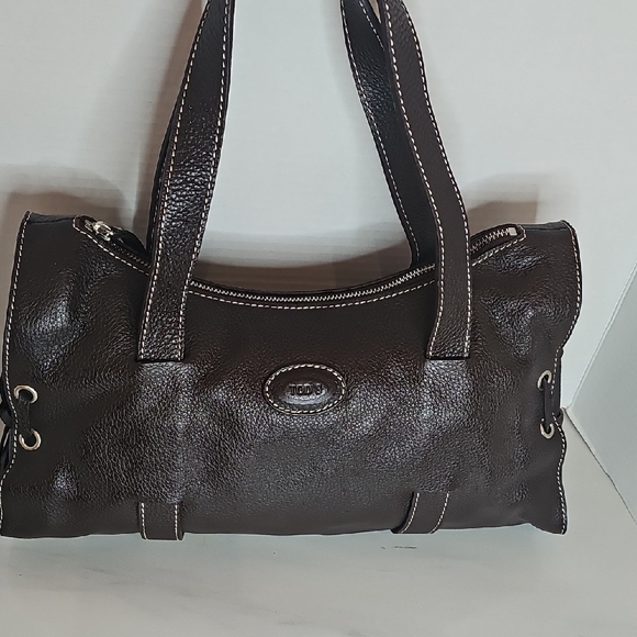 Tod's Handbags - Tod's D-Bag Brown Pebbled Leather Tote Satchel- Italy